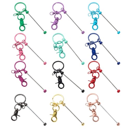 Modisches 12-teiliges Schlüsselanhänger-Set mit Perlenstangen, wiederverschließbaren Beuteln und Dankeskarten für Bastelschmuck Modisches 12-teiliges Schlüsselanhänger-Set mit Perlenstangen, wiederverschließbaren Beuteln und Dankeskarten für Bastelschmuck von sodeber