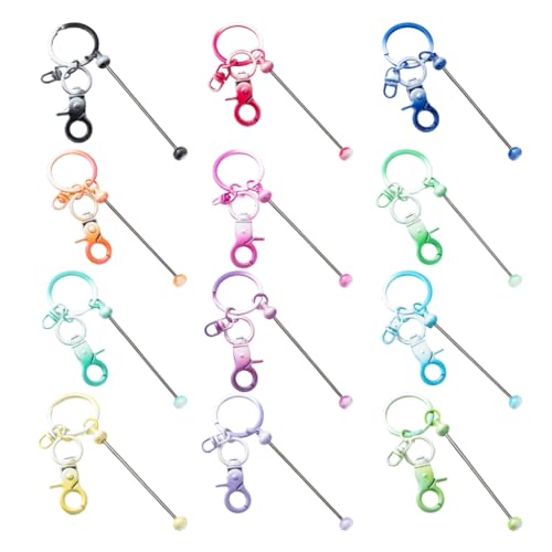 Modisches 12-teiliges Schlüsselanhänger-Set mit Perlenstangen, wiederverschließbaren Beuteln und Dankeskarten für Bastelschmuck Modisches 12-teiliges Schlüsselanhänger-Set mit Perlenstangen, wiederverschließbaren Beuteln und Dankeskarten für Bastelschmuck von sodeber