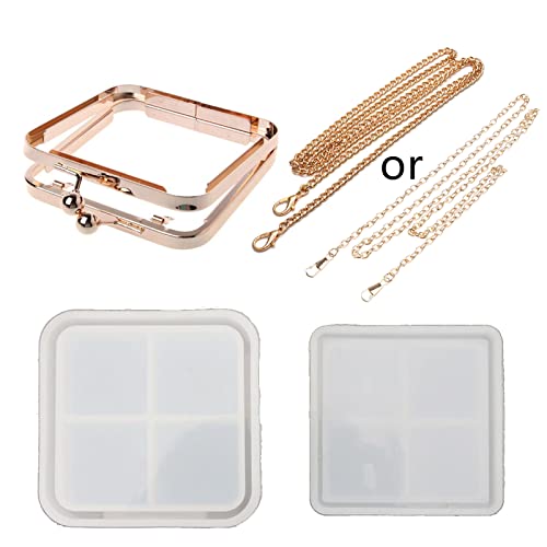 Quadratische Silikonformen in Beutelform für Epoxidharz, Gießform für Handtaschen, Spielzeug, Kinderherstellung Quadratische Silikonformen in Beutelform für Epoxidharz, Gießform für Handtaschen, Spielzeug, Kinderherstellung von sodeber