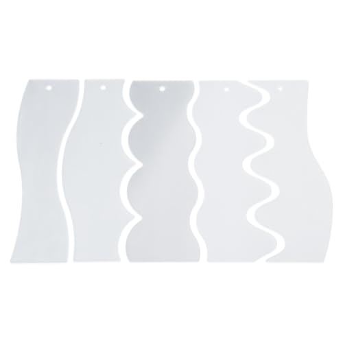 Quilt-Lineale und Vorlagen aus Acryl für elegantes Wellenmuster in Nähprojektform, Quilter, 5 Stück Quilt-Lineale und Vorlagen aus Acryl für elegantes Wellenmuster in Nähprojektform, Quilter, 5 Stück von sodeber