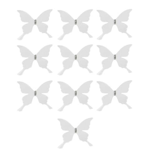 Transparente Schmetterlings-Brosche, Vorhang, dekoratives Zubehör für Hochzeit, Party und Zuhause, 10 Stück Transparente Schmetterlings-Brosche, Vorhang, dekoratives Zubehör für Hochzeit, Party und Zuhause, 10 Stück von sodeber