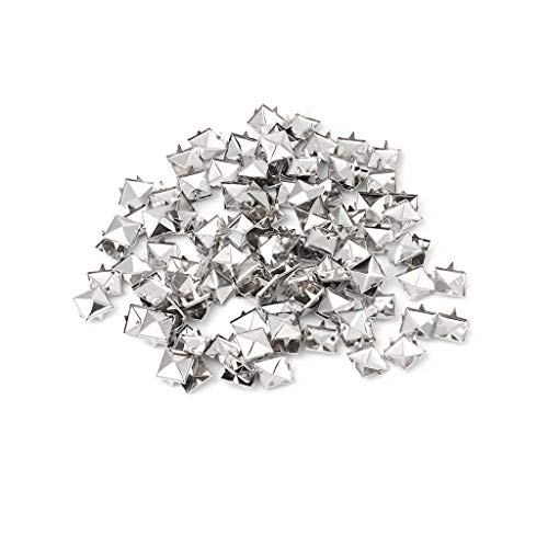 sodeber 100 Stück/Packung Metallnieten, quadratische Nieten, Lederwaren, Spikes, Nagelköpfe, Nieten, quadratische Krallen-Nieten, dekorative Nieten von sodeber