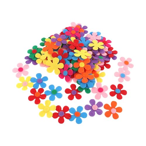 sodeber Bunte Stoffblumen-Aufkleber für Kunst, Handwerk, Nähen, Dekoration, 28 mm, verschiedene Farben, 100 Stück sodeber Bunte Stoffblumen-Aufkleber für Kunst, Handwerk, Nähen, Dekoration, 28 mm, verschiedene Farben, 100 Stück von sodeber