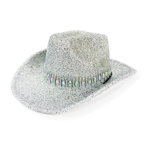 sodeber Cowgirl-Hut mit Schmucksteinen, schwerer Kristall, Panamahut, Überraschung, Mädchen, Jungen, Braut, für Karneval, Musikfestival sodeber Cowgirl-Hut mit Schmucksteinen, schwerer Kristall, Panamahut, Überraschung, Mädchen, Jungen, Braut, für Karneval, Musikfestival von sodeber