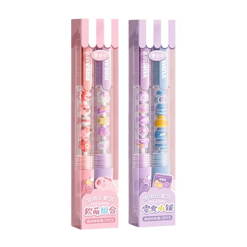 sodeber Gelschreiber mit Cartoon-Perlen, einziehbarer Gelschreiber, 0,5 mm Spitze, genoppter Schreibstift, schnell trocknend, für Tagebuch, 2/4 Stück sodeber Gelschreiber mit Cartoon-Perlen, einziehbarer Gelschreiber, 0,5 mm Spitze, genoppter Schreibstift, schnell trocknend, für Tagebuch, 2/4 Stück von sodeber