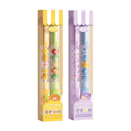 sodeber Gelschreiber mit Cartoon-Perlen, einziehbarer Gelschreiber, 0,5 mm Spitze, genoppter Schreibstift, schnell trocknend, für Tagebuch, 2/4 Stück sodeber Gelschreiber mit Cartoon-Perlen, einziehbarer Gelschreiber, 0,5 mm Spitze, genoppter Schreibstift, schnell trocknend, für Tagebuch, 2/4 Stück von sodeber