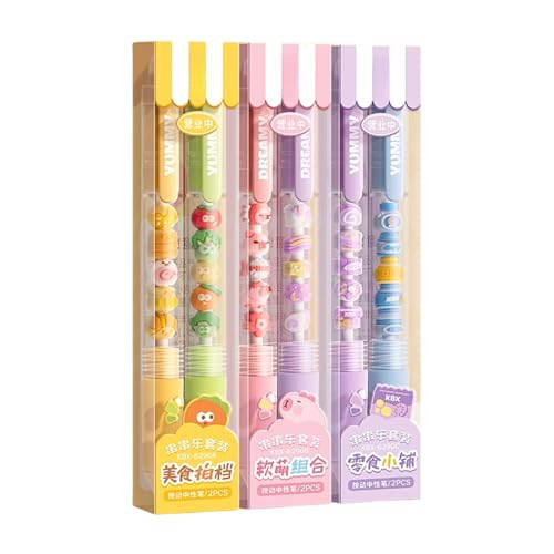 sodeber Gelschreiber mit Cartoon-Perlen, einziehbarer Gelschreiber, 0,5 mm Spitze, genoppter Schreibstift, schnell trocknend, für Tagebuch, 2/4 Stück sodeber Gelschreiber mit Cartoon-Perlen, einziehbarer Gelschreiber, 0,5 mm Spitze, genoppter Schreibstift, schnell trocknend, für Tagebuch, 2/4 Stück von sodeber