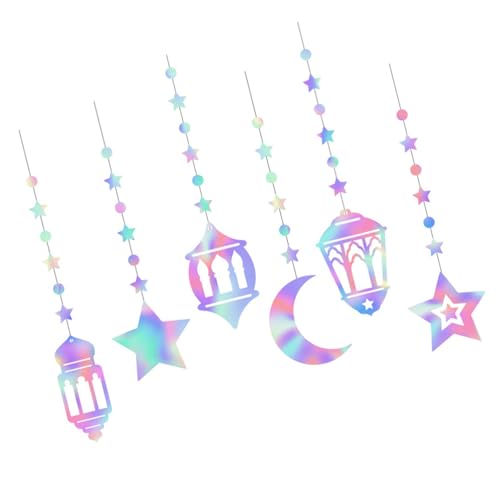 sodeber Glitzernde Sternsichel, Mondgirlanden, Ramadans, Eid Mubaraks, Islamiker, Party, hängende Luftschlangen, Hintergrundbanner, Set sodeber Glitzernde Sternsichel, Mondgirlanden, Ramadans, Eid Mubaraks, Islamiker, Party, hängende Luftschlangen, Hintergrundbanner, Set von sodeber