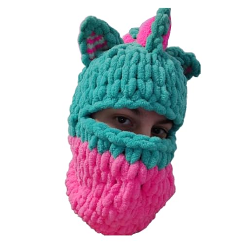 sodeber Mädchen-Ohrmütze, gestrickt, Geschenke, warm, für Erwachsene und Kinder, Chenille-Garn, Halloween, Foto-Requisiten, Stricken sodeber Mädchen-Ohrmütze, gestrickt, Geschenke, warm, für Erwachsene und Kinder, Chenille-Garn, Halloween, Foto-Requisiten, Stricken von sodeber