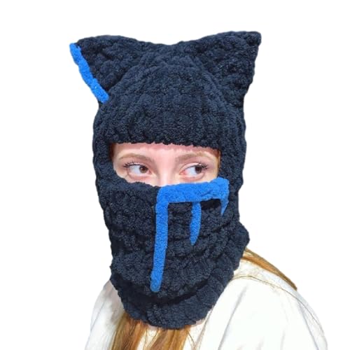 sodeber Mädchen-Ohrmütze, gestrickt, Geschenke, warm, für Erwachsene und Kinder, Chenille-Garn, Halloween, Foto-Requisiten, Stricken sodeber Mädchen-Ohrmütze, gestrickt, Geschenke, warm, für Erwachsene und Kinder, Chenille-Garn, Halloween, Foto-Requisiten, Stricken von sodeber