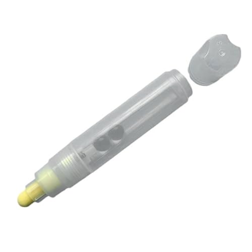 sodeber Nachfüllbarer leerer Farbstift, transparenter Stab, Acryl-Marker, 10 mm, flache oder runde Spitze zum Schreiben von sodeber