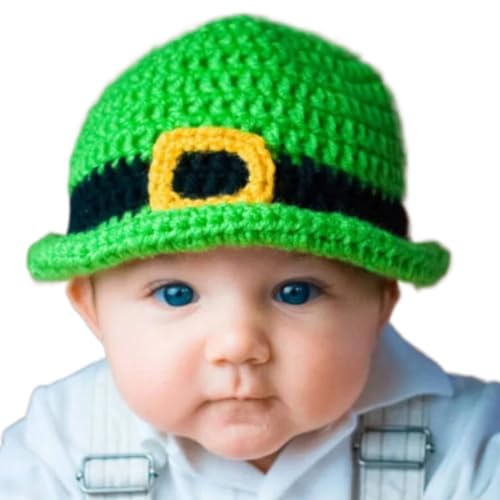 sodeber Strickmütze für StPatrick Day, flache Kappe, Kinderfeiertag, Kopfschmuck, irische Nationalfeier von sodeber