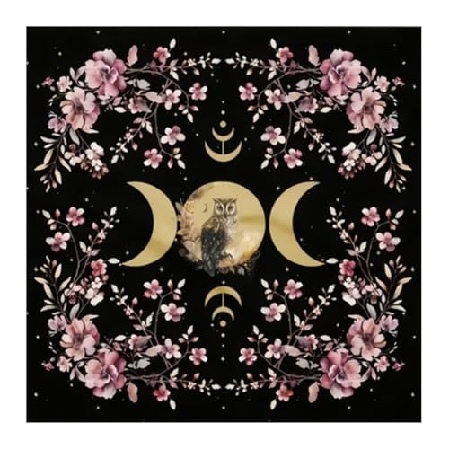 sodeber Tischdecke mit Mond-Blumenmuster, Karte mit Altaren, Wahrsagungen, Tischtapisserie sodeber Tischdecke mit Mond-Blumenmuster, Karte mit Altaren, Wahrsagungen, Tischtapisserie von sodeber