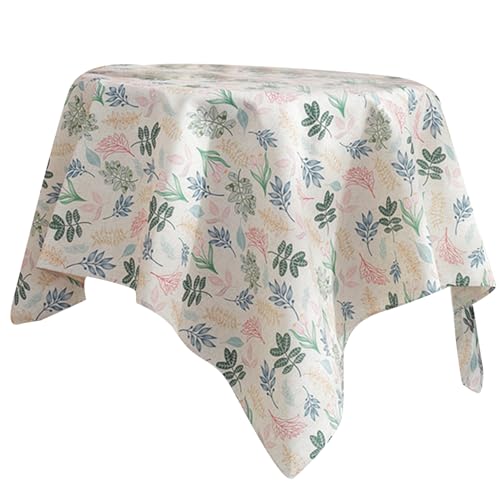 sodeber Tischdecke mit grünem Pflanzendruck, Baumwoll-Leinen-Mischgewebe, Tischdekoration für Esszimmer und Wohnzimmer sodeber Tischdecke mit grünem Pflanzendruck, Baumwoll-Leinen-Mischgewebe, Tischdekoration für Esszimmer und Wohnzimmer von sodeber