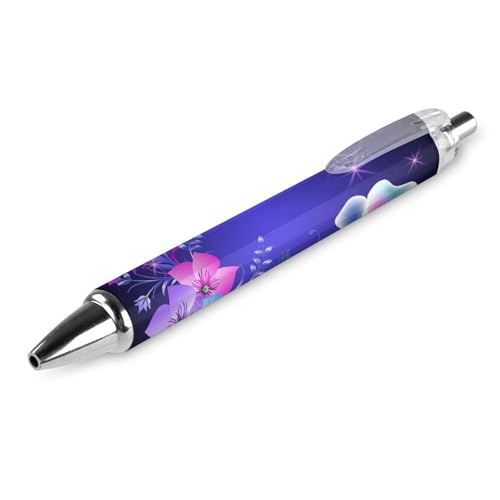 soldwellsd Beauty Kugelschreiber mit Schmetterlings-Aufdruck, für Damen und Herren, 0,5 mm, feiner einziehbarer Kugelschreiber, 1 Stück von soldwellsd