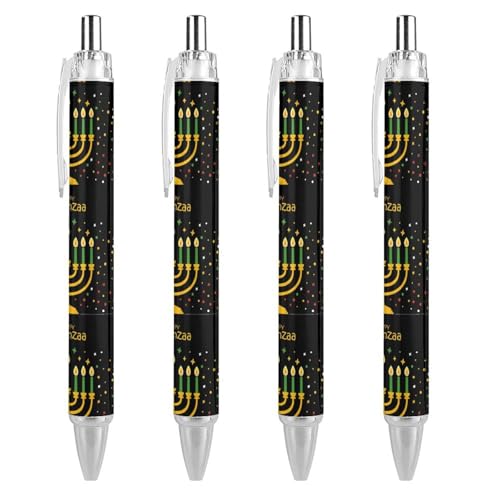 soldwellsd Happy Kwanzaa African Heritage Holiday Druckkugelschreiber Schreibkugelschreiber Schwarze Tinte Kugelschreiber Geschenke für Studenten Büro Schreibwaren von soldwellsd