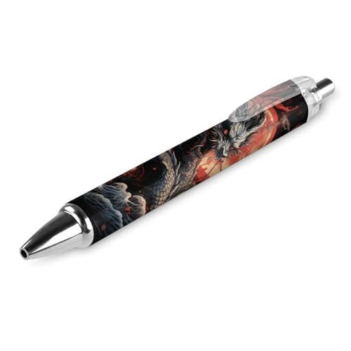 soldwellsd Kugelschreiber mit Drachen-Aufdruck, für Damen und Herren, 0,5 mm, feiner einziehbarer Kugelschreiber, 1 Stück soldwellsd Kugelschreiber mit Drachen-Aufdruck, für Damen und Herren, 0,5 mm, feiner einziehbarer Kugelschreiber, 1 Stück von soldwellsd