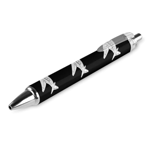 soldwellsd Kugelschreiber mit Flugzeugdruck, für Damen und Herren, 0,5 mm, feiner einziehbarer Kugelschreiber, 1 Stück soldwellsd Kugelschreiber mit Flugzeugdruck, für Damen und Herren, 0,5 mm, feiner einziehbarer Kugelschreiber, 1 Stück von soldwellsd