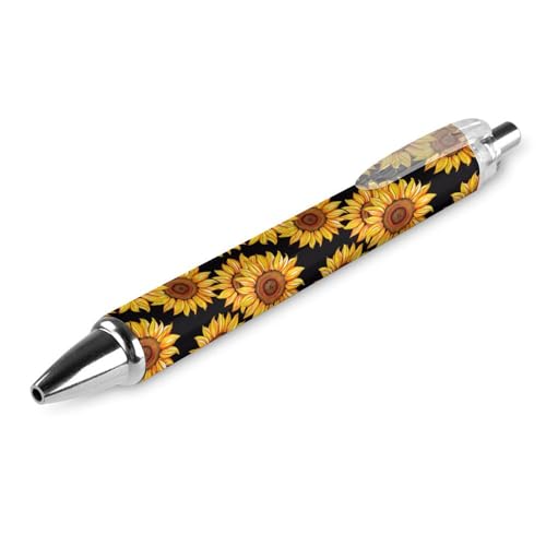 soldwellsd Kugelschreiber mit Sonnenblumendruck, einziehbar, feine Spitze, schwarze Tinte, 0,5 mm, Bürobedarf für Damen und Herren soldwellsd Kugelschreiber mit Sonnenblumendruck, einziehbar, feine Spitze, schwarze Tinte, 0,5 mm, Bürobedarf für Damen und Herren von soldwellsd