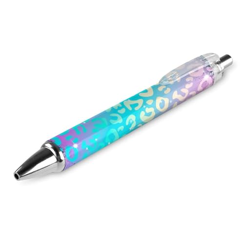 soldwellsd Schwarze Kugelschreiber, Kugelschreiber, glattes Schreiben, Gelschreiber, einziehbar, 0,5 feine Spitze, für Schule, Büro, Regenbogen-Leopardenmuster, 1 Stück soldwellsd Schwarze Kugelschreiber, Kugelschreiber, glattes Schreiben, Gelschreiber, einziehbar, 0,5 feine Spitze, für Schule, Büro, Regenbogen-Leopardenmuster, 1 Stück von soldwellsd