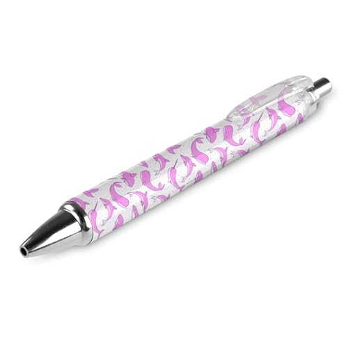 soldwellsd Schwarze Kugelschreiber, Kugelschreiber, glattes Schreiben, Gelschreiber, einziehbar, 0,5 feine Spitze, für Schule, Büro, niedliches rosa Delfin-Muster, 1 Stück soldwellsd Schwarze Kugelschreiber, Kugelschreiber, glattes Schreiben, Gelschreiber, einziehbar, 0,5 feine Spitze, für Schule, Büro, niedliches rosa Delfin-Muster, 1 Stück von soldwellsd