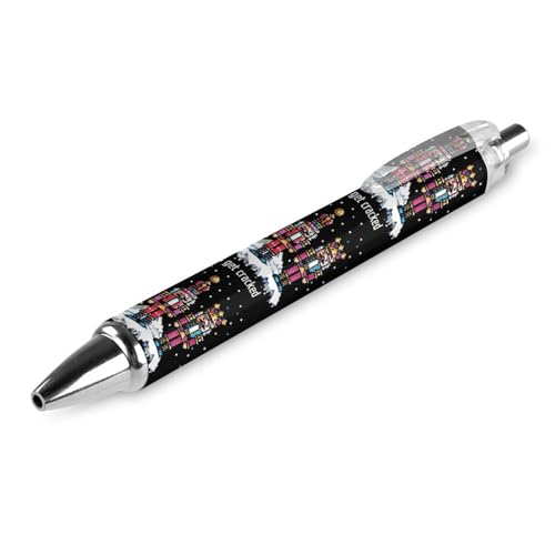 soldwellsd Weihnachts-Kugelschreiber mit Nussknacker-Druck, einziehbar, feine Spitze, schwarze Tinte, 0,5 mm, Bürobedarf für Damen und Herren soldwellsd Weihnachts-Kugelschreiber mit Nussknacker-Druck, einziehbar, feine Spitze, schwarze Tinte, 0,5 mm, Bürobedarf für Damen und Herren von soldwellsd