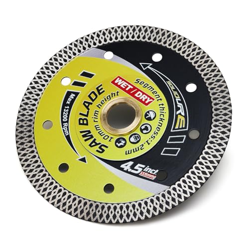 Solidure 115mm Diamant Trennscheibe,Fliesen Diamantscheibe Extra Dünn für Fliese und Feinsteinzeug,Marmor,Granit,Kacheln, harte Bodenfliesen, glasierte Klinker Solidure 115mm Diamant Trennscheibe,Fliesen Diamantscheibe Extra Dünn für Fliese und Feinsteinzeug,Marmor,Granit,Kacheln, harte Bodenfliesen, glasierte Klinker von solidure