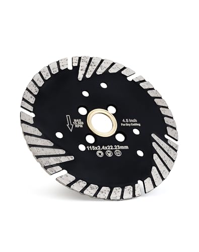 Solidure 115mm x 22,23 mm Turbo Diamant-Trennscheibe Beton,Turbo Diamant Sägeblatt für zum Schneiden Schleifen Granit Marmor Beton Fliesen Solidure 115mm x 22,23 mm Turbo Diamant-Trennscheibe Beton,Turbo Diamant Sägeblatt für zum Schneiden Schleifen Granit Marmor Beton Fliesen von solidure