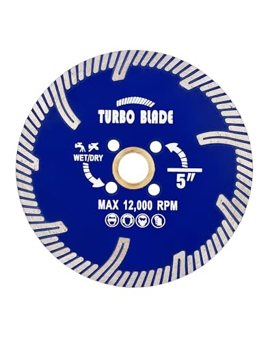 Solidure 12,7 cm Turbo-Granitschneideblatt für Mauerwerk, Beton, Marmor, Ziegel, Pflasterstein, Steinschneiden, für Winkelschleifer und Handsägen Solidure 12,7 cm Turbo-Granitschneideblatt für Mauerwerk, Beton, Marmor, Ziegel, Pflasterstein, Steinschneiden, für Winkelschleifer und Handsägen von solidure