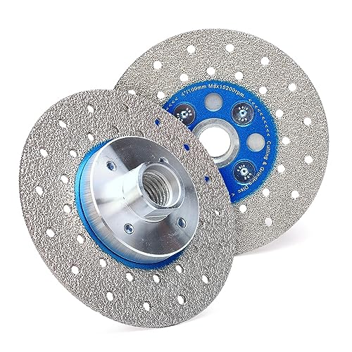 Solidure Diamant Trennscheibe 100mm x M14,Vakuumgelötet Doppelseitig Granit Sägeblatt Diamantscheibe für Marmor Granit Beton Porzellanfliesen Solidure Diamant Trennscheibe 100mm x M14,Vakuumgelötet Doppelseitig Granit Sägeblatt Diamantscheibe für Marmor Granit Beton Porzellanfliesen von solidure