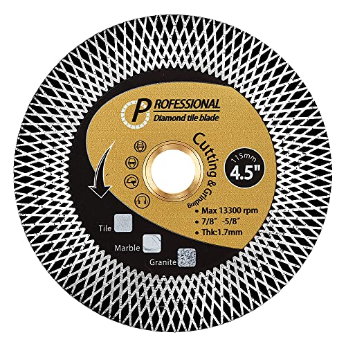 Solidure Diamant-Trennscheibe 115 mm x 1,7mm x 22,23 mm, Doppelfunktions-Porzellanklinge zum Schneiden und Schleifen von Keramikfliesen, Porzellan, Granit, Marmor Solidure Diamant-Trennscheibe 115 mm x 1,7mm x 22,23 mm, Doppelfunktions-Porzellanklinge zum Schneiden und Schleifen von Keramikfliesen, Porzellan, Granit, Marmor von solidure