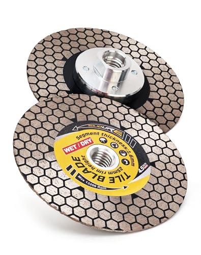 Solidure Diamant-Trennscheibe 115 mm x M14, Doppelfunktions-Porzellanklinge zum Schneiden und Schleifen von Keramikfliesen, Porzellan, Granit, Marmor Solidure Diamant-Trennscheibe 115 mm x M14, Doppelfunktions-Porzellanklinge zum Schneiden und Schleifen von Keramikfliesen, Porzellan, Granit, Marmor von solidure