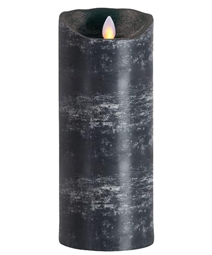 sompex 4er Set Echtwachskerzen 8x23cm Flame LED anthrazit mit Fernbedienung, fernbedienbar, Adventskranz, Stumpenkerzen von sompex