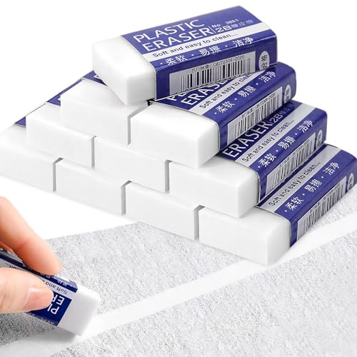 Soodyoow 10 Stück Radiergummi, 2B Radiergummi Weiß, Kunst Sanft Radierer für Schulen Skizzen Büro Zeichen Soodyoow 10 Stück Radiergummi, 2B Radiergummi Weiß, Kunst Sanft Radierer für Schulen Skizzen Büro Zeichen von soodyoow