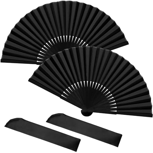 Soodyoow 2 Stück Handfächer Faltventilator Fächer, Schwarz Chinesische Fächer, Taschenfächer Faltfächer, Fächer Festival für Tanz, Party, Hochzeit Geschenke, DIY Dekoration, Haus Dekorationen Soodyoow 2 Stück Handfächer Faltventilator Fächer, Schwarz Chinesische Fächer, Taschenfächer Faltfächer, Fächer Festival für Tanz, Party, Hochzeit Geschenke, DIY Dekoration, Haus Dekorationen von soodyoow