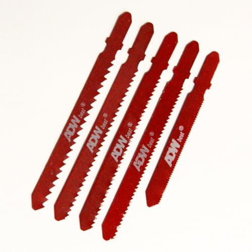 sopomarkt24 Stichsägeblatt Set 5tlg. T-Schaft, für Holz, Metall, Kunststoff – Grob, Mittel, Fein – Passend für AEG, Bosch, Metabo, Festo, Elu – 4x 100mm, 1x 75mm – SB Verpackung sopomarkt24 Stichsägeblatt Set 5tlg. T-Schaft, für Holz, Metall, Kunststoff – Grob, Mittel, Fein – Passend für AEG, Bosch, Metabo, Festo, Elu – 4x 100mm, 1x 75mm – SB Verpackung von sopomarkt24