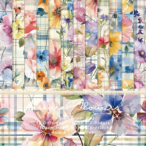 24 Blatt Färbepapier mit Blumenmuster, 15,2 x 15,2 cm, Scrapbooking-Zubehör, dekoratives Bastelpapier für selbstgemachte Kartenherstellung, Fotoalbum, Junk-Tagebuch, Dekor 24 Blatt Färbepapier mit Blumenmuster, 15,2 x 15,2 cm, Scrapbooking-Zubehör, dekoratives Bastelpapier für selbstgemachte Kartenherstellung, Fotoalbum, Junk-Tagebuch, Dekor von sorkwo