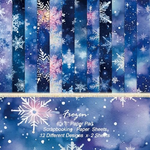 24 Blatt Schnee-Muster-Papier, 15,2 x 15,2 cm, Schnee-Thema, Scrapbooking-Zubehör, Papier, dekoratives Bastelpapier für selbstgemachte Kartenherstellung, Fotoalbum, Junk-Tagebuch, Dekor 24 Blatt Schnee-Muster-Papier, 15,2 x 15,2 cm, Schnee-Thema, Scrapbooking-Zubehör, Papier, dekoratives Bastelpapier für selbstgemachte Kartenherstellung, Fotoalbum, Junk-Tagebuch, Dekor von sorkwo