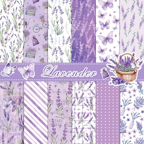 sorkwo 24 Blatt Lavendel-Muster, Papier, 30 x 30 cm, violettes Blumenmuster, Scrapbooking-Zubehör, dekoratives Bastelpapier für selbstgemachte Kartenherstellung, Fotoalbum, Junk-Tagebuch, Dekor sorkwo 24 Blatt Lavendel-Muster, Papier, 30 x 30 cm, violettes Blumenmuster, Scrapbooking-Zubehör, dekoratives Bastelpapier für selbstgemachte Kartenherstellung, Fotoalbum, Junk-Tagebuch, Dekor von sorkwo