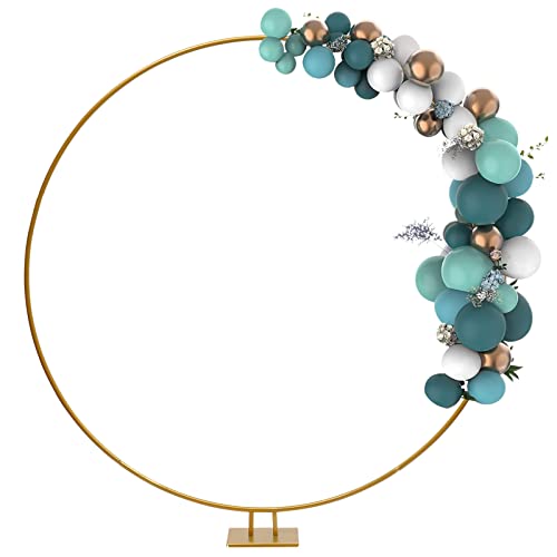 2m Hochzeitsbogen Rund, Gold Metall Luftballon Bogen, Ballonbogen mit Basis, Runder Ring blumenbogen für Geburtstag Party Hochzeit 2m Hochzeitsbogen Rund, Gold Metall Luftballon Bogen, Ballonbogen mit Basis, Runder Ring blumenbogen für Geburtstag Party Hochzeit von soudesileim