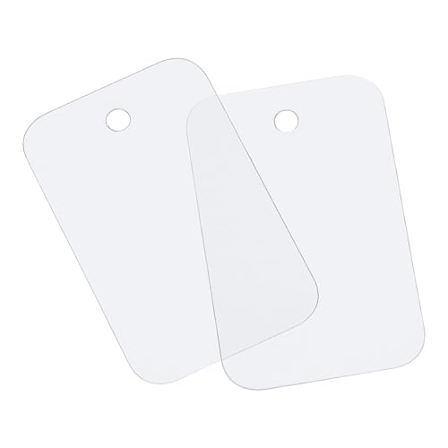 Soulnioi 100 Stück Blanko-Anhänger aus PVC, 2,5 x 4 cm, mit Ösenlöchern, wasserdichte Kunststoffetiketten für Einzelhandel, Pflanzen, Lagerung und Inventar, mattiert, transparent Soulnioi 100 Stück Blanko-Anhänger aus PVC, 2,5 x 4 cm, mit Ösenlöchern, wasserdichte Kunststoffetiketten für Einzelhandel, Pflanzen, Lagerung und Inventar, mattiert, transparent von soulnioi