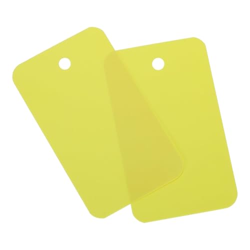 Soulnioi 100 Stück Blanko-Anhänger aus PVC, 3,5 x 6 cm, mit Ösenlöchern, wasserdichte Kunststoffetiketten für Einzelhandel, Pflanzen, Lagerung und Inventar, Gelb Soulnioi 100 Stück Blanko-Anhänger aus PVC, 3,5 x 6 cm, mit Ösenlöchern, wasserdichte Kunststoffetiketten für Einzelhandel, Pflanzen, Lagerung und Inventar, Gelb von soulnioi