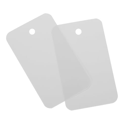 Soulnioi 100 Stück Blanko-Anhänger aus PVC, 3,5 x 6 cm, mit Ösenlöchern, wasserdichte Kunststoffetiketten für Einzelhandel, Pflanzen, Lagerung und Inventar, Grau von soulnioi