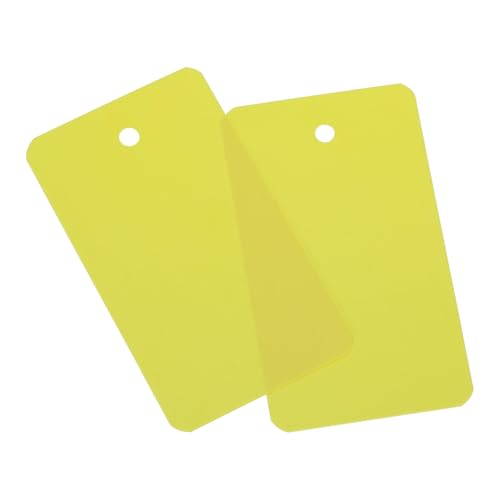 Soulnioi 100 Stück Blanko-Anhänger aus PVC, 4 x 7 cm, mit Ösenlöchern, wasserdichte Kunststoffetiketten für Einzelhandel, Pflanzen, Lagerung und Inventar, Gelb Soulnioi 100 Stück Blanko-Anhänger aus PVC, 4 x 7 cm, mit Ösenlöchern, wasserdichte Kunststoffetiketten für Einzelhandel, Pflanzen, Lagerung und Inventar, Gelb von soulnioi