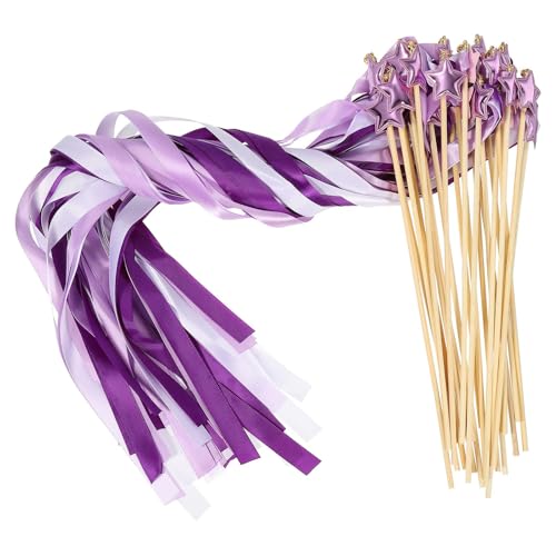 Soulnioi 24 x lila Schleifenstäbe mit Glocken, Feen-Luftschlangen für Kinder, Party, Gastgeschenk, Blumenmädchen, Wunschstab für Hochzeit, Geburtstag und Schule, Spielen Soulnioi 24 x lila Schleifenstäbe mit Glocken, Feen-Luftschlangen für Kinder, Party, Gastgeschenk, Blumenmädchen, Wunschstab für Hochzeit, Geburtstag und Schule, Spielen von soulnioi