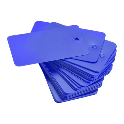 Soulnioi 50 Stück Blanko-Anhänger aus PVC, 3 x 5 cm, mit Ösenlöchern, wasserdichte Kunststoffetiketten für Einzelhandel, Pflanzen, Lagerung und Inventar, Blau Soulnioi 50 Stück Blanko-Anhänger aus PVC, 3 x 5 cm, mit Ösenlöchern, wasserdichte Kunststoffetiketten für Einzelhandel, Pflanzen, Lagerung und Inventar, Blau von soulnioi