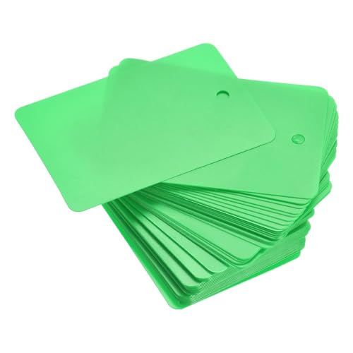 Soulnioi 50 Stück Blanko-Anhänger aus PVC, 4 x 6 cm, mit Ösenlöchern, wasserdichte Kunststoffetiketten für Einzelhandel, Pflanzen, Lagerung und Inventar, Grün Soulnioi 50 Stück Blanko-Anhänger aus PVC, 4 x 6 cm, mit Ösenlöchern, wasserdichte Kunststoffetiketten für Einzelhandel, Pflanzen, Lagerung und Inventar, Grün von soulnioi
