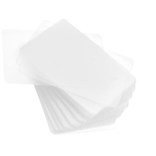 Soulnioi 50 Stück Blanko-Anhänger aus PVC, 4 x 6 cm, mit Ösenlöchern, wasserdichte Kunststoffetiketten für Einzelhandel, Pflanzen, Lagerung und Inventar, mattiert, transparent Soulnioi 50 Stück Blanko-Anhänger aus PVC, 4 x 6 cm, mit Ösenlöchern, wasserdichte Kunststoffetiketten für Einzelhandel, Pflanzen, Lagerung und Inventar, mattiert, transparent von soulnioi