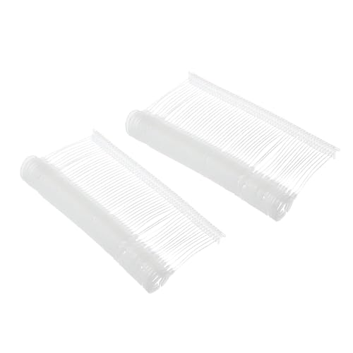Soulnioi 500 Stück, 55 mm, transparent, runde Haken, Standard-Kleidung, Etikettier-Verschlüsse, Kunststoff, für Etiketten, Etiketten, Widerhaken von soulnioi