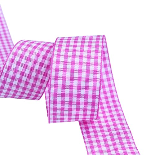 Soulnioi Doppelseitiges kariertes Band, 6 mm x 45 m, Gingham-Muster, Geschenkverpackungsband für Bastelarbeiten, Hochzeit, Party, Floristen, Geburtstagsdekoration (003) von soulnioi